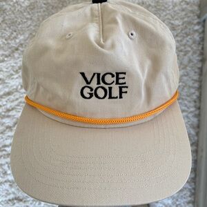 Cream Cap with Orange Accent